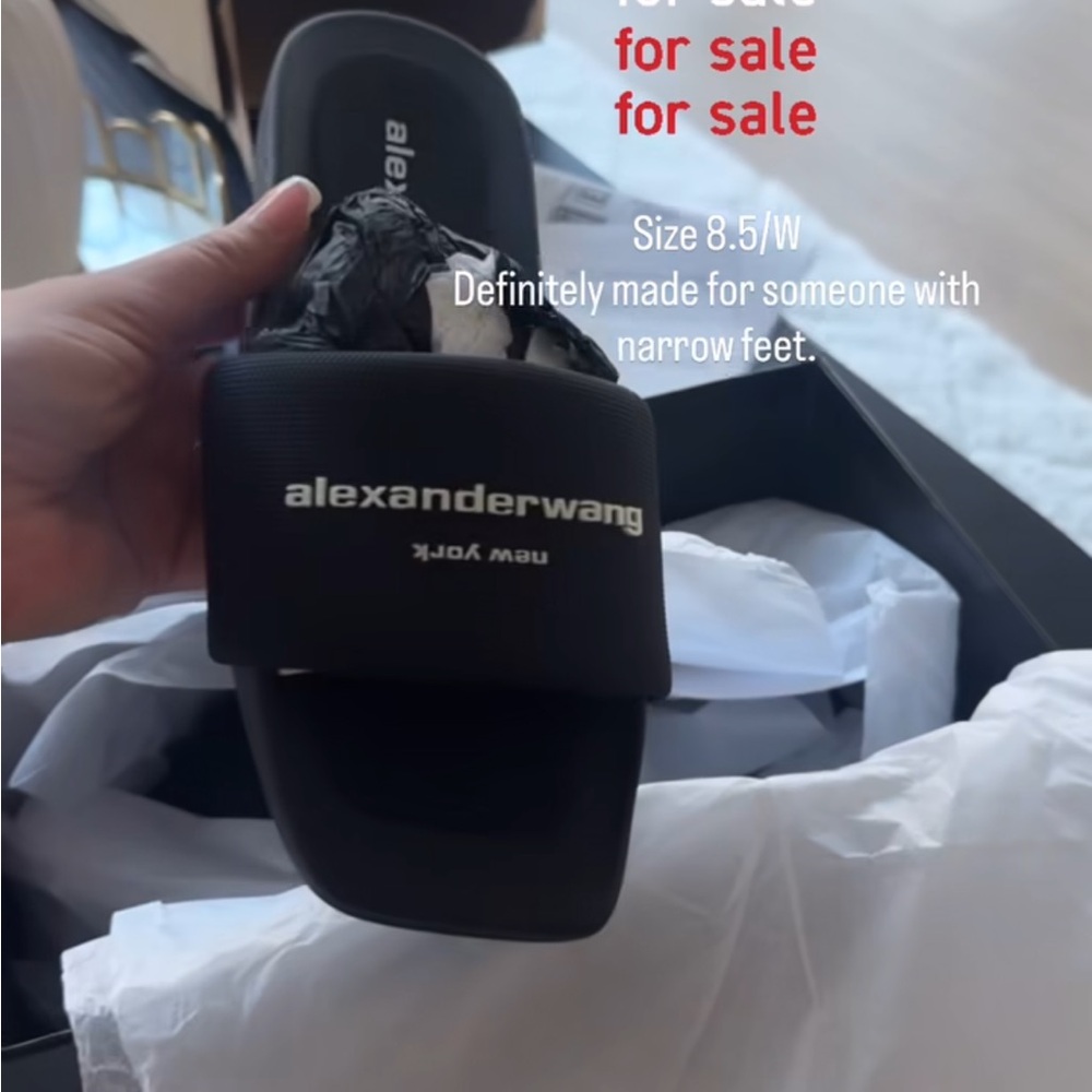 Alexander Wang Black Slides